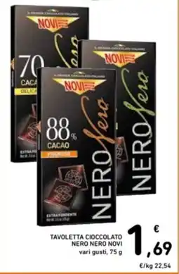 Spazio Conad Tavoletta cioccolato nero nero NOVI offerta