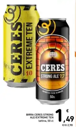 Spazio Conad Birra ceres strong ale/extreme ten lattina offerta