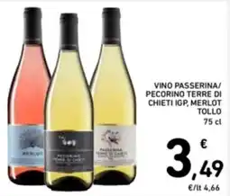 Spazio Conad Vino passerina/ pecorino terre di chieti igp, merlot TOLLO offerta