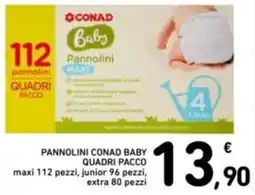 Spazio Conad Pannolini conad baby quadri pacco offerta