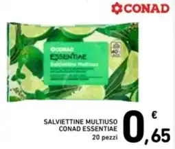 Spazio Conad Salviettine multiuso CONAD ESSENTIAE offerta