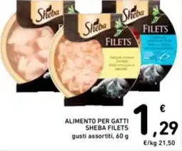 Spazio Conad Alimento per gatti sheba filets offerta