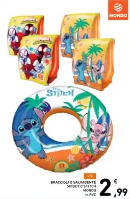 Spazio Conad Braccioli o salvagente spidey o stitch MONDO offerta