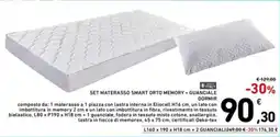 Spazio Conad Set materasso smart orto memory + guanciale DORMIR offerta