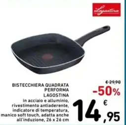 Spazio Conad Bistecchiera quadrata performa LAGOSTINA offerta