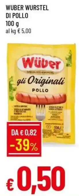 IperFamila Wuber wurstel di pollo offerta