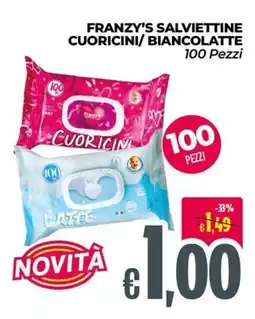 Franzy's Franzy's salviettine cuoricini/ biancolatte offerta