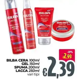 Franzy's Bilba cera-gel-spuma-lacca vari tipi offerta