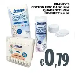 Franzy's Franzy's cotton fioc baby quadrotti-dischetti-dischetti offerta
