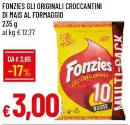 IperFamila Fonzies gli originali croccantini di mais al formaggio offerta