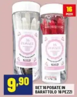 Risparmio Casa Set 16 posate in barattolo 16 pezzi offerta