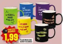 Risparmio Casa Fluo mug con scritta offerta