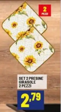 Risparmio Casa Set 2 presine girasole 2 pezzi offerta