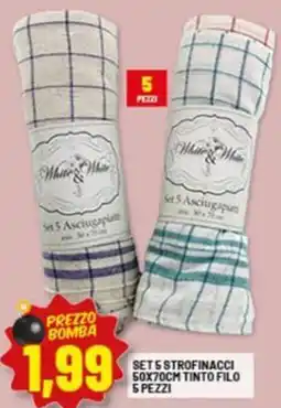 Risparmio Casa Set 5 strofinacci tinto filo 5 pezzi offerta