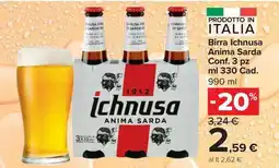 Carrefour Express Birra Ichnusa Anima Sarda offerta