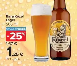 Carrefour Express Birra Kozel Lager offerta
