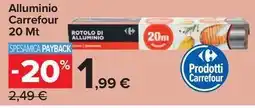 Carrefour Express Alluminio Carrefour 20 Mt offerta
