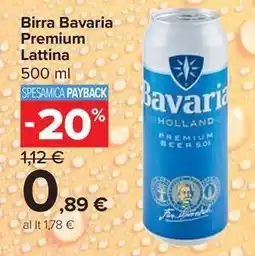 Carrefour Express Birra Bavaria Premium Lattina offerta