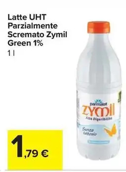 Carrefour Express Latte UHT Parzialmente Scremato Zymil Green 1% offerta
