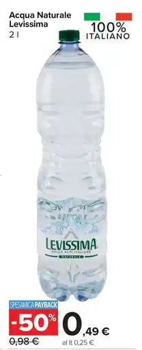 Carrefour Express Acqua Naturale Levissima offerta