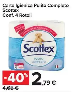 Carrefour Express Carta Igienica Pulito Completo Scottex offerta