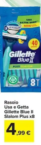 Carrefour Express Rasoio Usa e Getta Gillette Blue II Slalom Plus x8 offerta