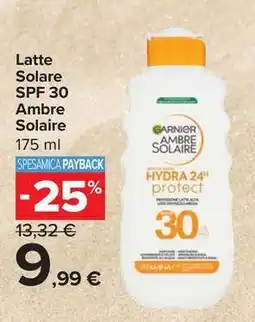 Carrefour Express Latte Solare SPF 30 Ambre Solaire offerta