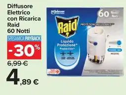 Carrefour Express Diffusore Elettrico con Ricarica Raid 60 Notti offerta
