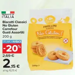Carrefour Express Biscotti Classici No Gluten Carrefour Gusti Assortiti offerta