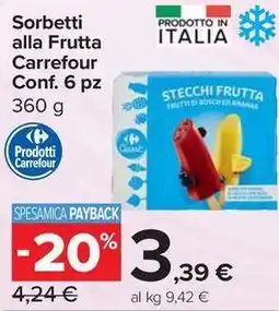 Carrefour Express Sorbetti alla Frutta Carrefour offerta