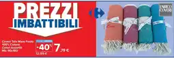 Carrefour Express Coveri Telo Mare Foutà 100% Cotone Colori Assortiti offerta