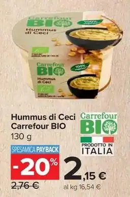 Carrefour Express Hummus di Ceci Carrefour BIO offerta