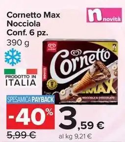 Carrefour Express Cornetto Max Nocciola offerta