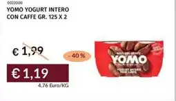 Prezzemolo e Vitale Yomo yogurt intero con caffe offerta