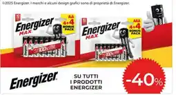 Coop Su tutti i prodotti ENERGIZER offerta