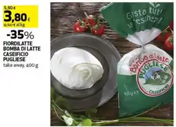 Coop Fiordilatte bomba di latte caseificio pugliese take away offerta
