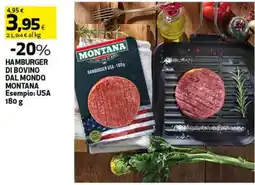 Coop Hamburger di bovino dal mondo montana esempio: usa offerta