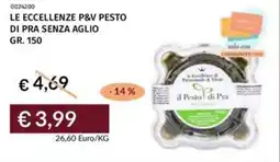 Prezzemolo e Vitale Le eccellenze p&v pesto di pra senza aglio offerta