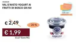 Prezzemolo e Vitale Val d'aveto yogurt ai frutti di bosco offerta