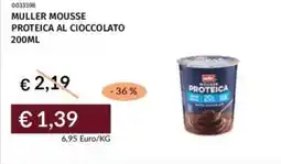 Prezzemolo e Vitale Muller mousse proteica al cioccolato offerta