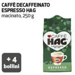 Coop Caffè decaffeinato espresso HAG macinato offerta