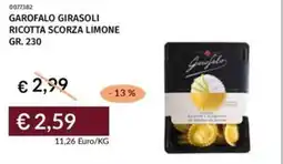 Prezzemolo e Vitale Garofalo girasoli ricotta scorza limone offerta