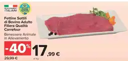 Carrefour Fettine Sottili di Bovino Adulto Filiera Qualità Carrefour offerta