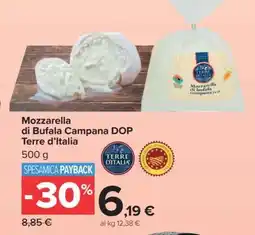 Carrefour Mozzarella di Bufala Campana DOP Terre d'Italia offerta
