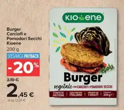 Carrefour Burger Carciofi e Pomodori Secchi Kioene offerta