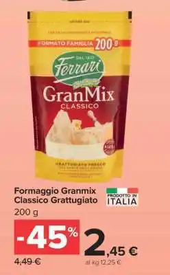 Carrefour Formaggio Granmix Classico Grattugiato offerta