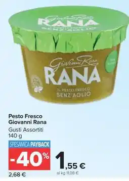 Carrefour PESTO FRESCO GIOVANNI RANA offerta