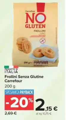 Carrefour Frollini Senza Glutine Carrefour offerta