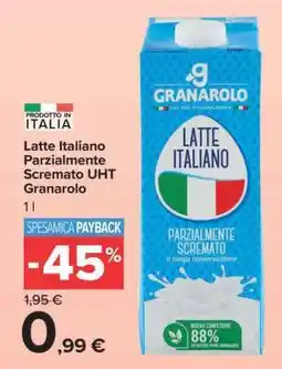Carrefour Latte Italiano Parzialmente Scremato UHT Granarolo offerta