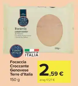 Carrefour Focaccia Croccante Genovese Terre d’Italia offerta